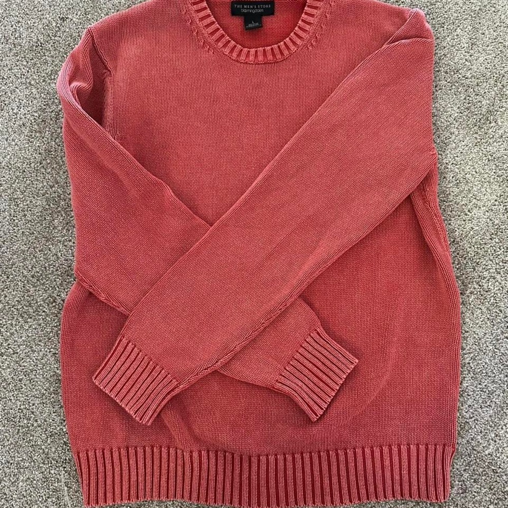 Bloomingdale's Large Men's Coral‎ Crewneck 100% Cotton